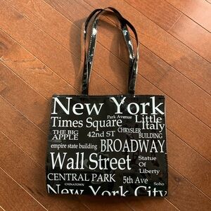 NWOT New York Vinyl Tote Bag